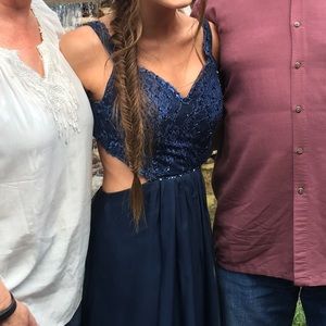 Navy prom dress